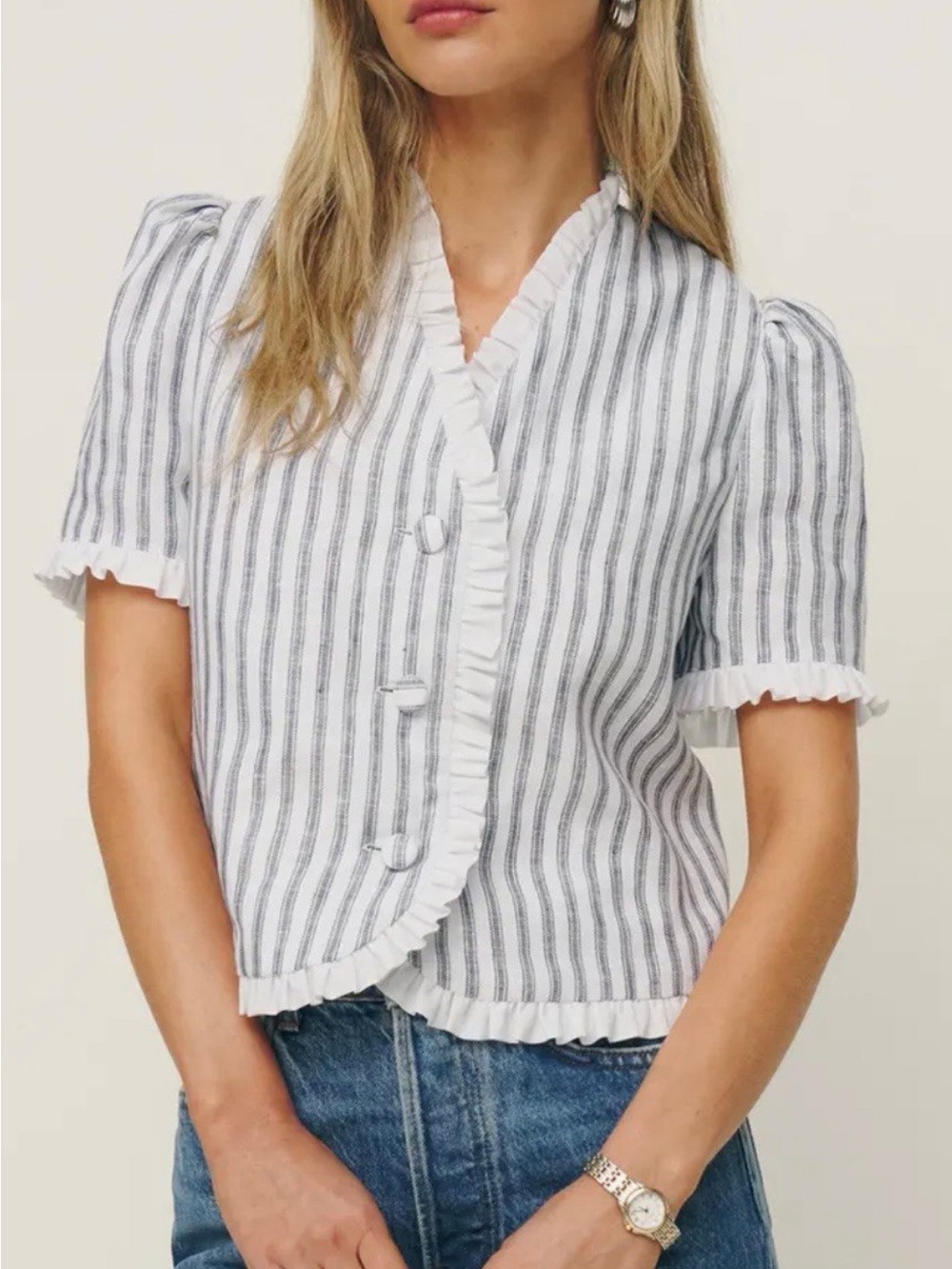 Reformation Linen top size small